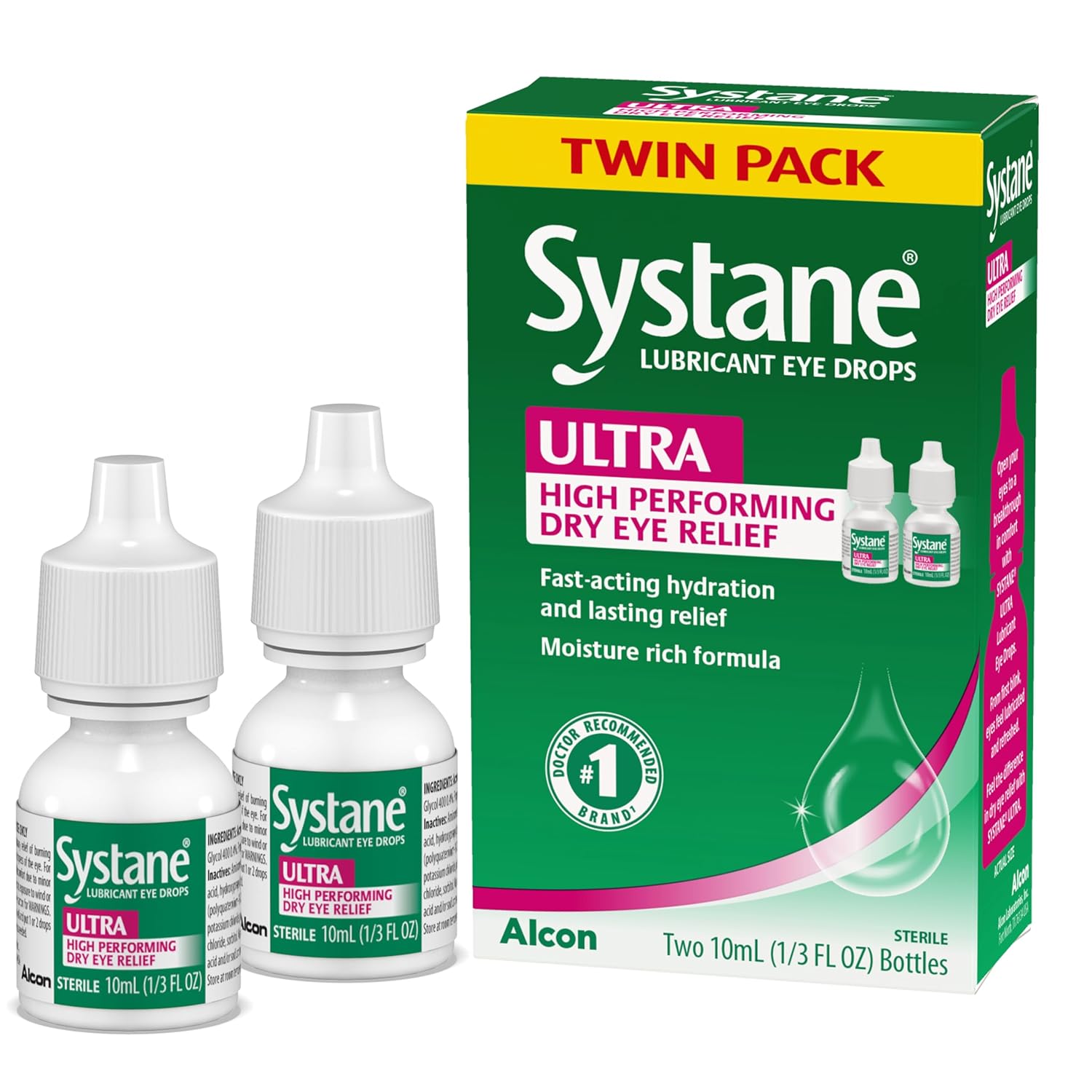 Systane Ultra Lubricant Eye Drops Twin Pack